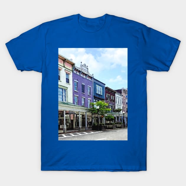 Kingston NY - View of Wall Street T-Shirt by SusanSavad